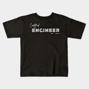 Certified Engineer Est 2024 Kids T-Shirt